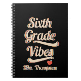 Caderno Espiral Escola de Volta Vibes Boho Professor Personalizado