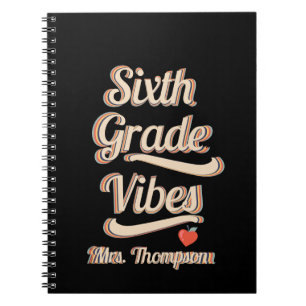 Caderno Espiral Escola de Volta Vibes Boho Professor Personalizado