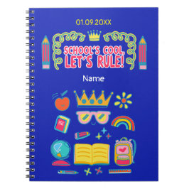 Caderno Espiral "Escola é demais vamos dominar" presentes de citaç