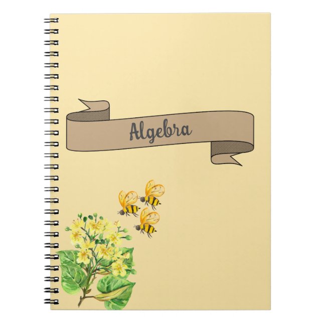 Caderno Espiral Escola Floral (Frente)