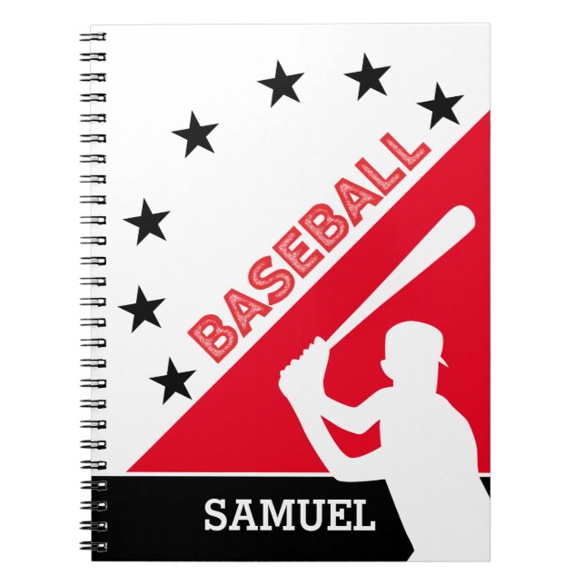 Caderno Espiral Escola Personalizada de Baseball (Frente)