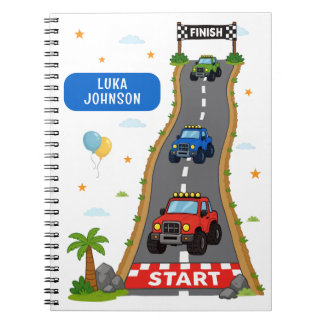 Caderno Espiral Escola Personalizada de Caminhão Monstro