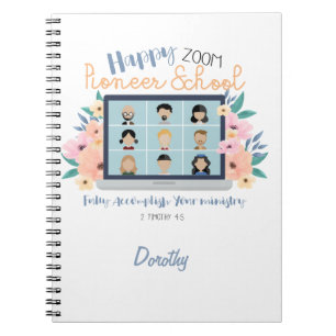Caderno Espiral Escola Pioneira de Zoom Feliz JW Personalizada 202