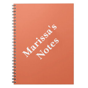 Caderno Espiral Escola Primária Personalizável de Siena Queimada