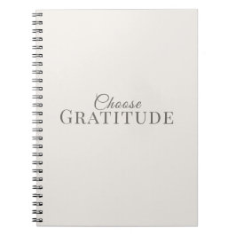 Caderno Espiral Escolha a Gratidão – Design de Tipografia Minimali