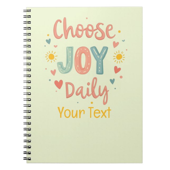 Caderno Espiral Escolha Joy Daily Pastel Doodle (Frente)