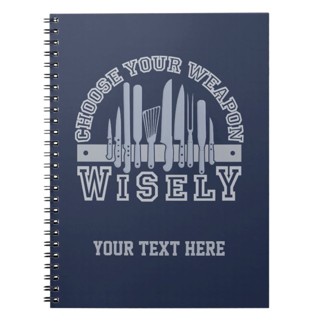Caderno Espiral Escolha seu notebook personalizado Arma (Frente)