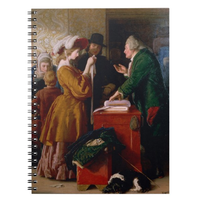 Caderno Espiral Escolhendo o vestido de casamento, do capítulo 1 (Frente)