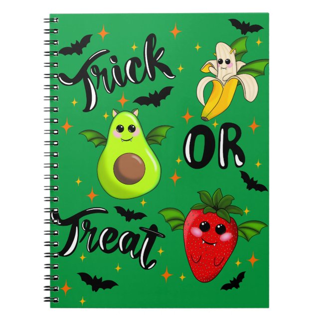 Caderno Espiral Escolher ou tratar frutas (Frente)