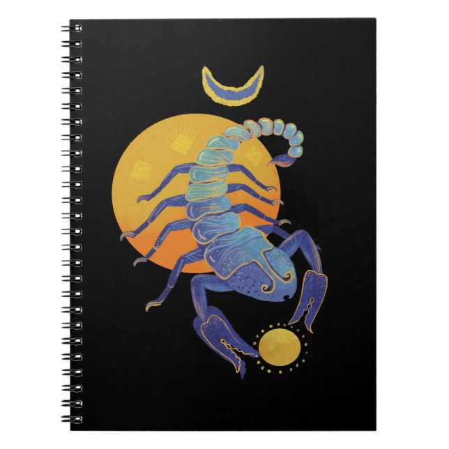 Caderno Espiral escorpião elegante (Frente)