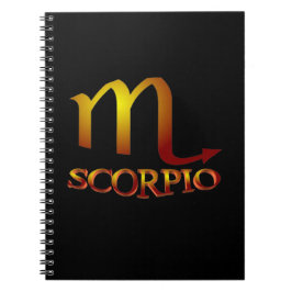 Caderno Espiral Escorpião Estrela Dourada