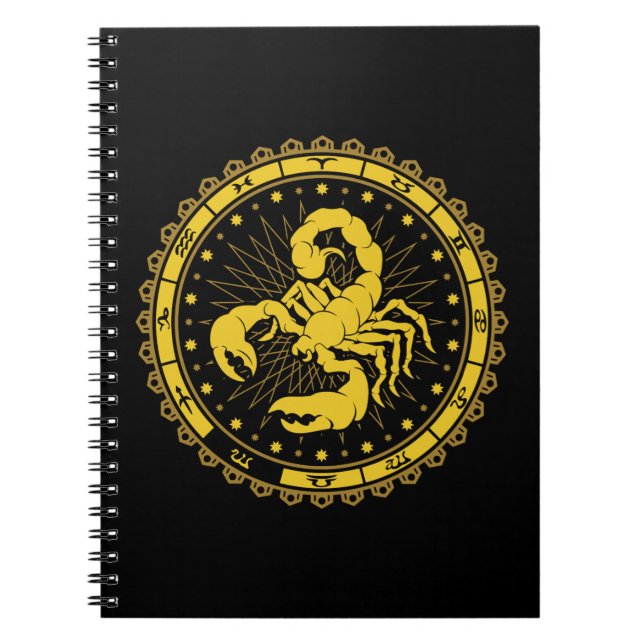 Caderno Espiral Escorpião - Símbolo Zodiac - Símbolo - Horóscopo (Frente)