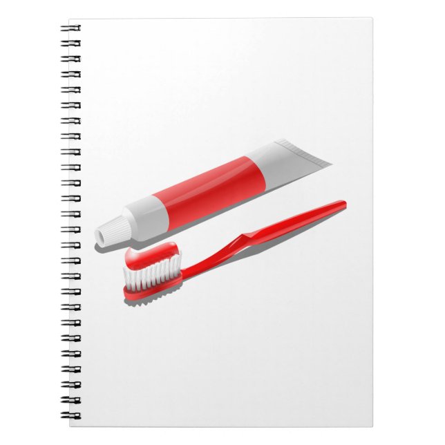 Caderno Espiral Escova de dentes e pasta de dentes (Frente)