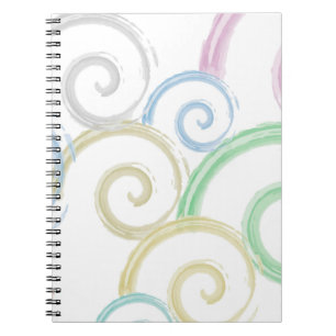 Caderno Espiral Escovas legal, na moda, modernas da cor de água d