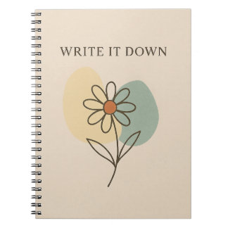 Caderno Espiral Escreva-O No Bloco De Anotações Daisy - Boho Minim