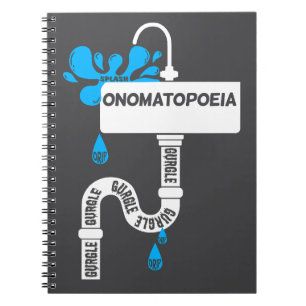 Caderno Espiral Escrevendo criativo ou poesia da nomatopoeia
