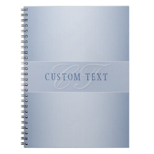 Caderno Espiral Escrevendo de Script Monograma Editável Elegante