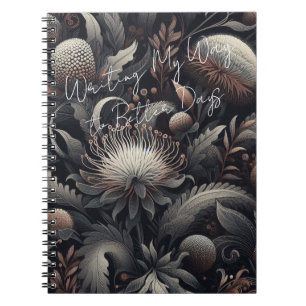 Caderno Espiral Escrevendo o meu caminho para melhores dias - Botã