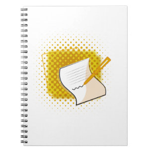 Caderno Espiral Escrevendo sobrevoo