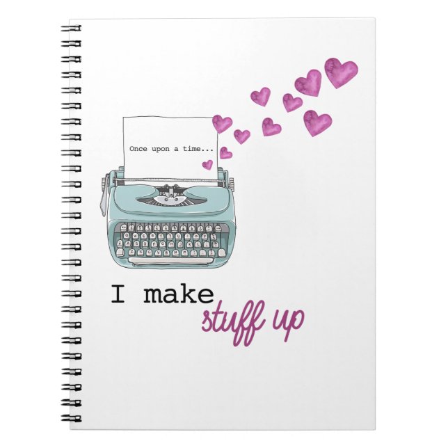 Caderno Espiral Escrevo Bloco de Anotações Espirais para Escritore (Frente)