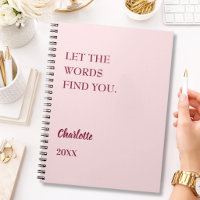 Escrita de citação inspiradora rosa rubor