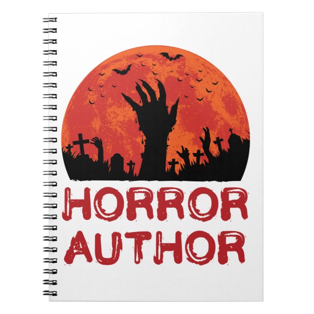Caderno Espiral Escritor de horror Novelist Escarioca Histórias (Frente)