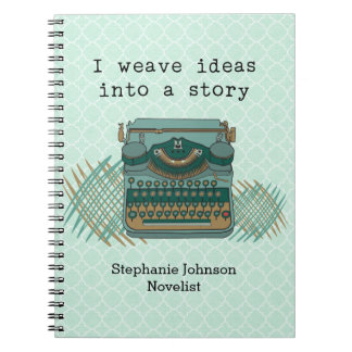Caderno Espiral Escritor Novelista da Máquina de Digitalização Vin