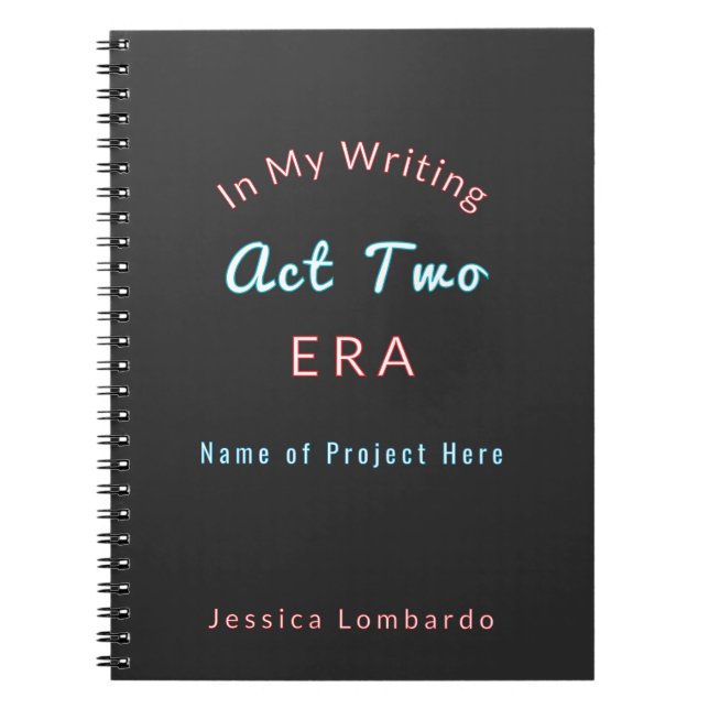 Caderno Espiral Escritor Personalizado (Frente)