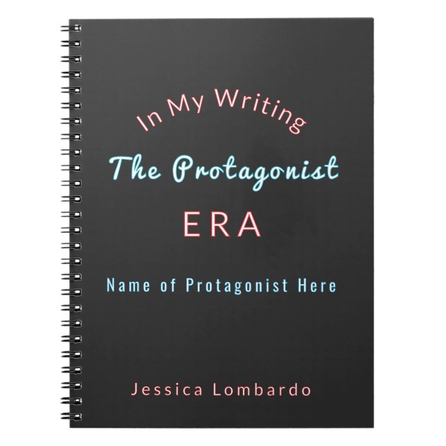 Caderno Espiral Escritor Personalizado (Frente)