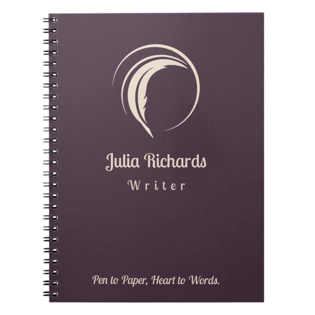 Caderno Espiral Escritor personalizado (Frente)