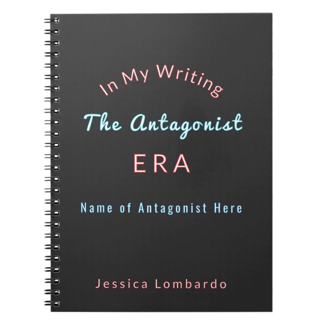 Caderno Espiral Escritor Personalizado (Frente)