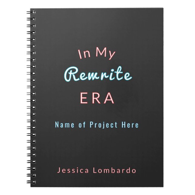 Caderno Espiral Escritor Personalizado (Frente)