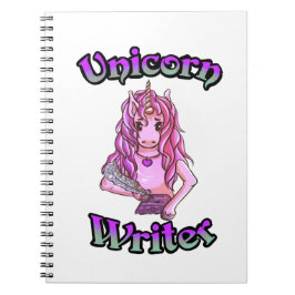 Caderno Espiral Escritor Unicorn