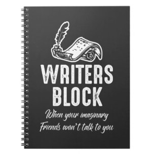 Caderno Espiral Escritores Bloqueam Autor Engraçado Escritor de L
