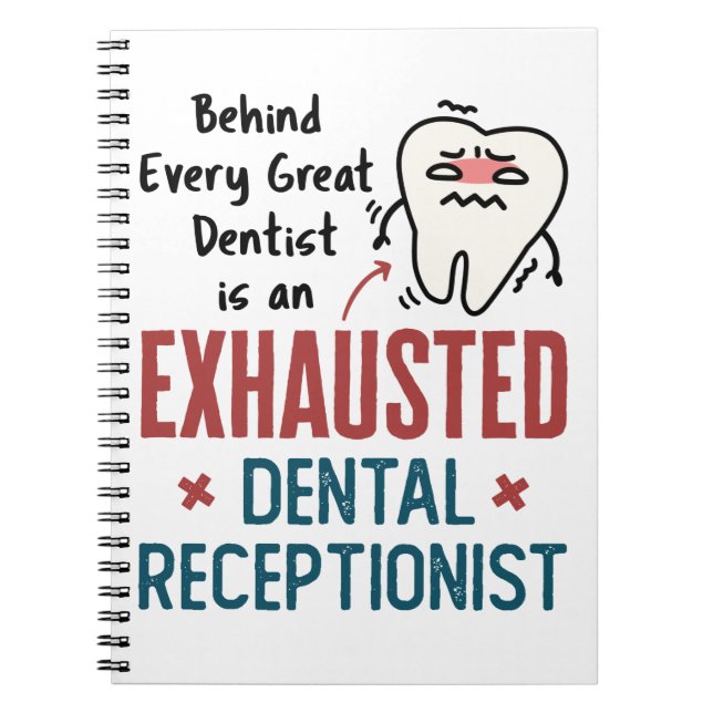 Caderno Espiral Escritório da Frente Engraçada de Recepcionista De (Frente)