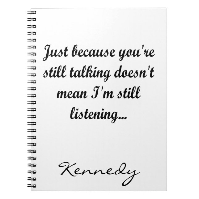 Caderno Espiral Escritório de Conversação Continua | Piada Sassaz  (Frente)