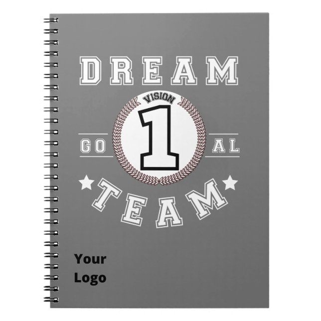 Caderno Espiral Escritório de Motivação do Trabalho em equipe de L (Frente)