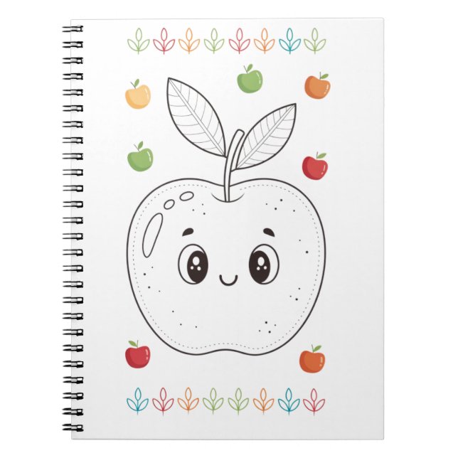 Caderno Espiral Escritório e Escola de Pele de Notebooks da Apple (Frente)