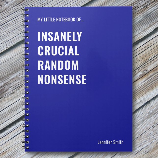 Caderno Espiral Escritório Incrivelmente Crucial de Citação Engraç (Criador carregado)