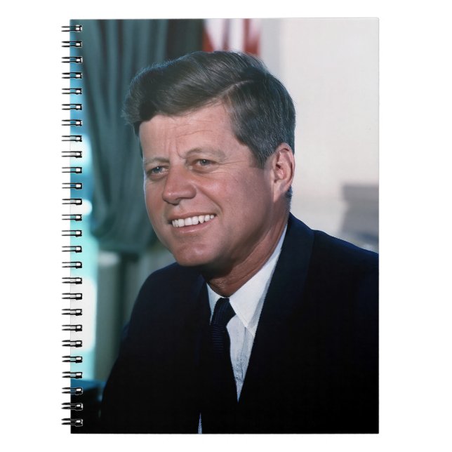 Caderno Espiral Escritório Oval Retrato Presidente John F. Kennedy (Frente)
