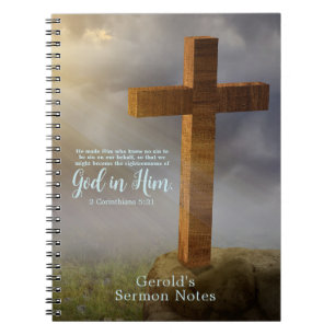 Caderno Espiral Escritura Cruzada de Madeira Personalizada