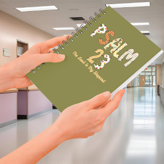 Caderno Espiral Escritura de Fé do outono do Salm 23