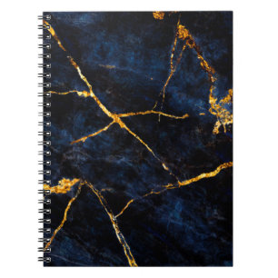 Caderno Espiral Escuridão azul, mármore italiano sla