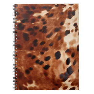 Caderno Espiral Escuro Ocidental, Branco, Cowhow