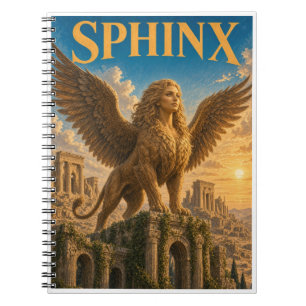 Caderno Espiral Esfinge, Monstro de Fantasia Gótica