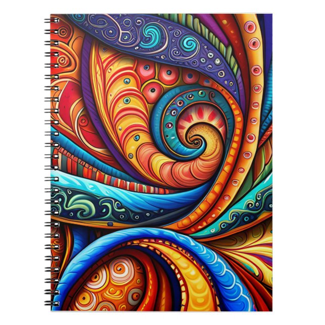 Caderno Espiral Esfregões Vívidos Coloridos (Frente)