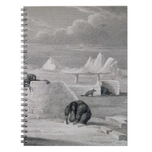 Caderno Espiral Eskimaux que constrói uma Neve-Cabana, 'do Diári