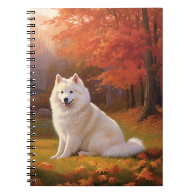 Caderno Espiral Eskimo Americano nas Folhas do outono inspira-se (Frente)
