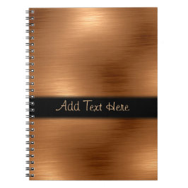 Caderno Espiral Esmagamento de Cobre Personalizado