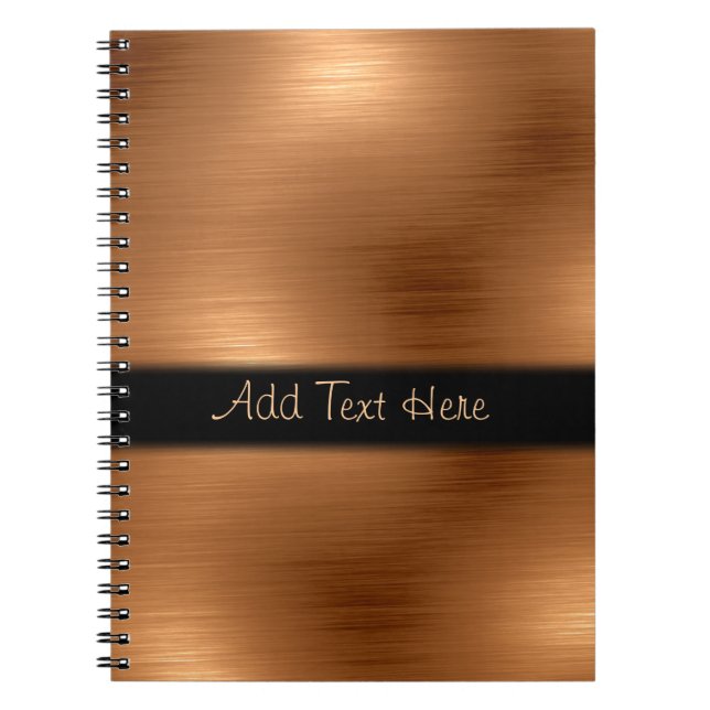 Caderno Espiral Esmagamento de Cobre Personalizado (Frente)